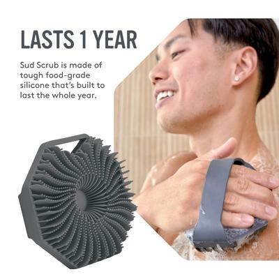 Silicone Body Scrubber Shower Bath Brush, More Hygienic, Lather Nicely, Long Lasting, Gentle Exfoliating for Women Men