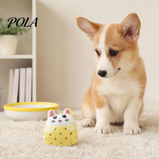 Plush Squeaky Dog Toy Toy, Sound Stuffed Puppy Cartoon Fruit Shape, Pet Durable Chew-Resistant Soft for Dogs Stress Relief Interactive Play