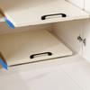 Slide Out Kitchen Storage Shelf No Drill Storage Tray Cabinet Organizer  Dishes Cups Supply