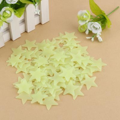100 Pieces Luminous  , 3cmx3cmx0.1cm Glow In the Dark   for Peel and Stick Glow   for Home, Birthday Party, Wedding, Green