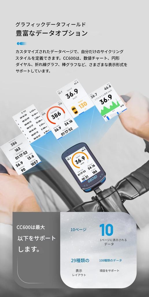 zmart Geoid CC600 Color Screen Bike Smart Wireless Bicycle 11 Cycling Cycling Cadence Cycling Training Road Mountain Route Smart Japanese Instruction