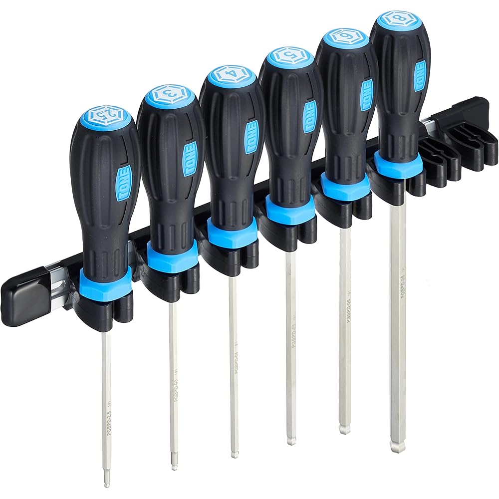 Tone Power Grip Ball Point Driver Set PGBPD600 Blue 6-Piece Tool Kit