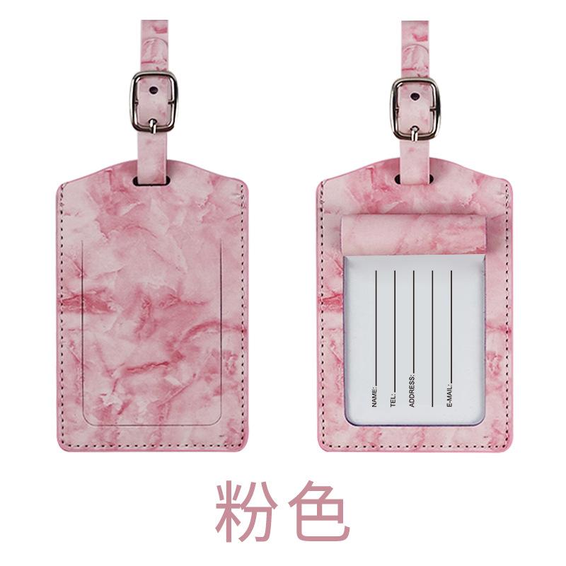 Multi-color boarding pass, free card paper pu leather marble pattern can be determined LOGO oil edge luggage tag