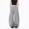 American Retro Deconstruction Design Pleated Profile Scimitar Casual Pants Men's and Women's Loose Trend Versatile Wide-leg Trousers