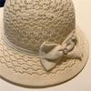 Summer New Hollowed Out Breathable Grass Woven Fisherman Hat Children's Short Eave Top Hat Bucket Beach Fashionable Sun Hat