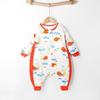 Kids Cotton Warm Sleeping Bag With Legs Winter 3-8 Years Old Toddler Sleepwear Anti-Kick Belly Protection