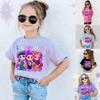 Summer Kids T-shirt Kpop Demon Hunters Pattern Print Short-sleeved Tops Tees Casual Girl T-shirt Kids Streetwear