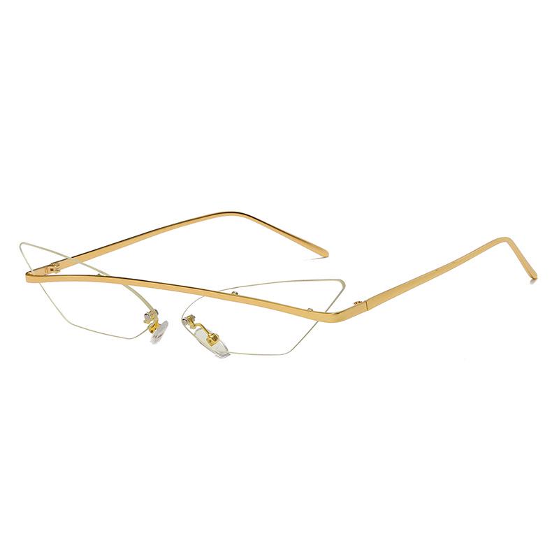 European & American Cat Eye Sunglasses - Unisex Metal Frame with Ocean Lens