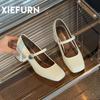 Hot Selling 2025 Mary Jane Shoes for Women Fashion Medium Heeled Women Single Shoes Soft and Comfortable Shoes Zapatos De Mujer
