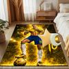 Glücklicher Fußball Neymar Reise Teppich Spiel Teppich, Fußmatte für Schlafzimmer Wohnzimmer Eingangsbereich Teppich, Wohnkultur Idee Geschenk für Weihnachten Geburtstag