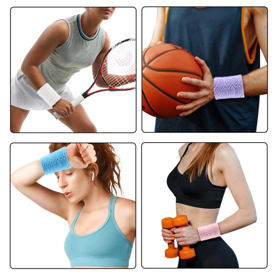 1 Pc Sports Sweatbands Sweat-Absorbing Elastic Wristbands Compression Wrist Sleeve Wrap