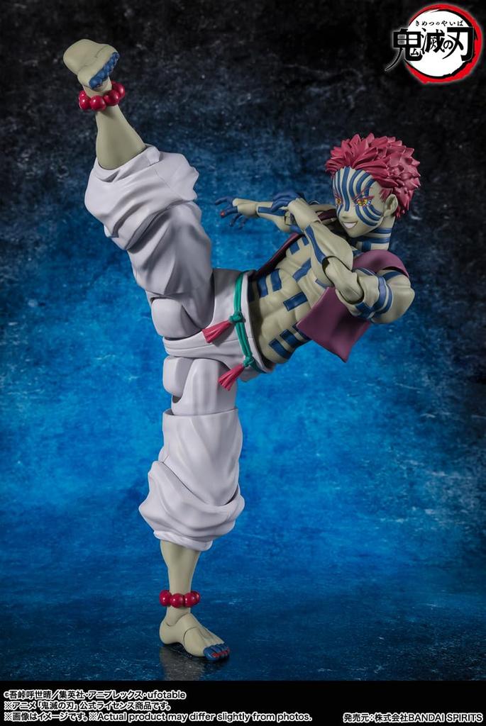TAMASHII NATIONS Demon Kimetsu no Yaiba approximately PVC ABS painted action figure S.H.Figuarts Slayer Akaza, 145mm, &