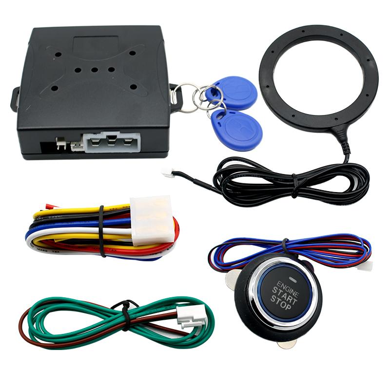 Car Universal Lock One Key Start RFID System 12V Automatic Lgnition Keyless Entry Start Stop Lmmobilizer Anti-theft System