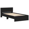 VidaXL Bed Frames and Headboard Black 100x200 Cm Engineered Wood 838618