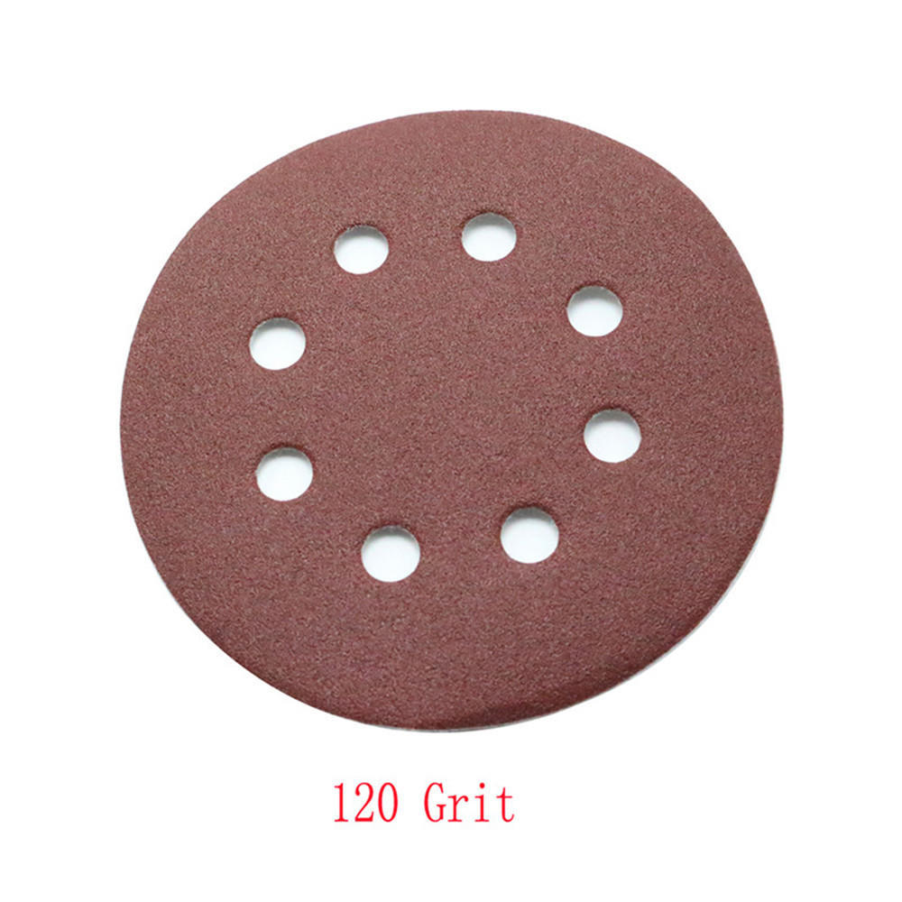 Buy 5" 8 Hole Grit Sand Disc Random Orbit Sandpaper Hook and Loop
