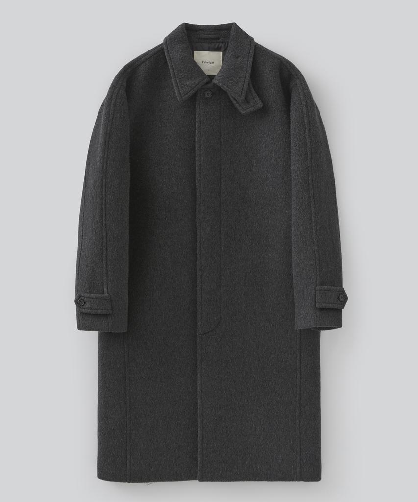 Fabregat Birkin Wool Balmacaan Long Coat (Charcoal)