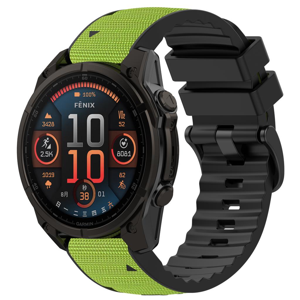 Silikon+Nylon Armband für Garmin Uhr Fenix 8 51/47mm 7/6 7x 6x Band für Forerunner 955 965 für Quatix Smartwatch Sportarmband