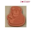 Kodomonokao N I Love Stamp Ezo Raccoon Dog Japanese Wooden Rubber Stamp 1533-051