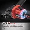 YATO 18V Brushless Cordless Angle Grinder: Lithium Rechargeable Handheld Electric Cutting Tool