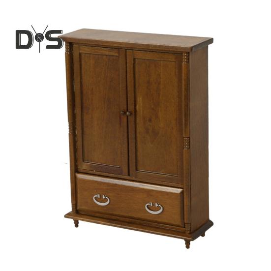 

Миниатюрный деревянный шкаф 1:12 Кукольный Дом Мебель Шкаф Модель Европейский Ретро Мини Двухдверный Шкаф для Декора Кукольного Дома дубильная кора