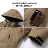 Romon Men's Mid-Length Hooded Cotton Padded Jacket