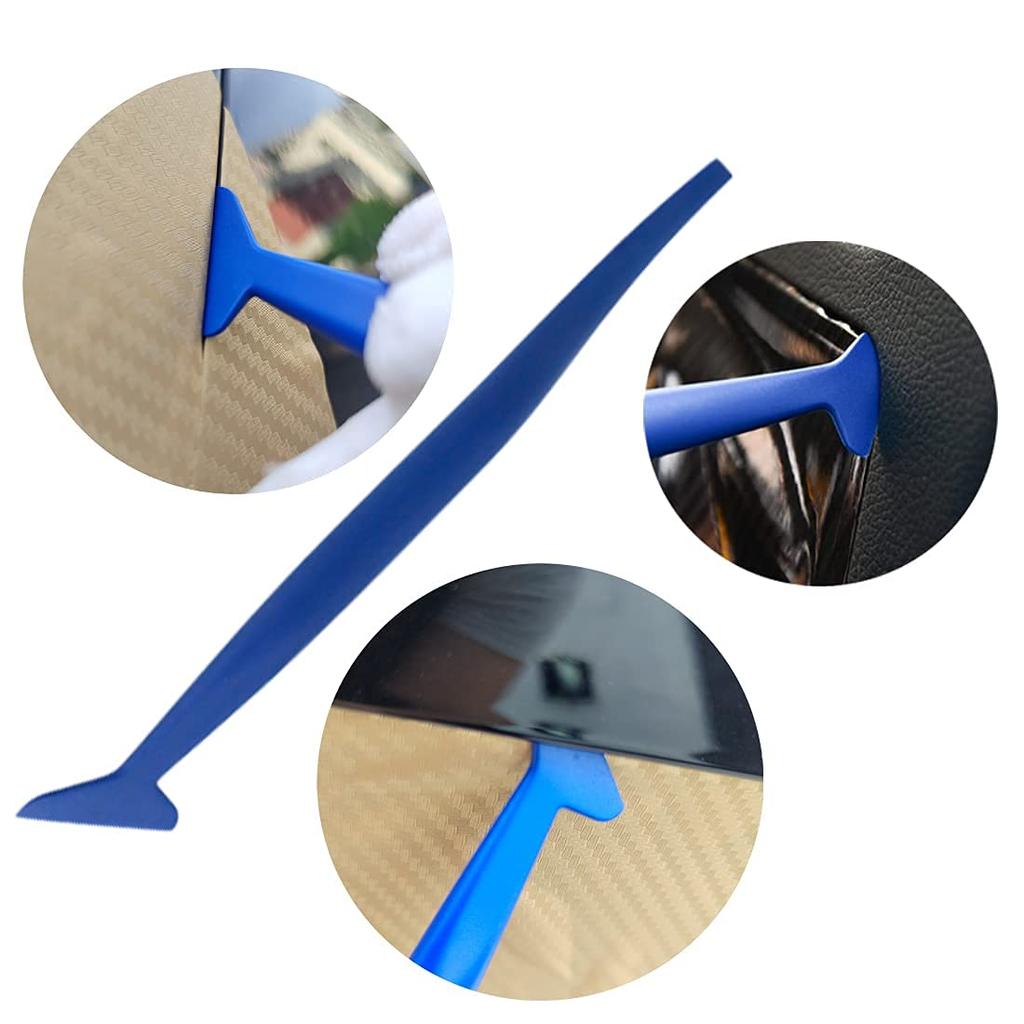 Vitzee® Car Wrapping Film Sheet Sticking Squeegee Set Plastic Scraper Spatula + 2 Felt