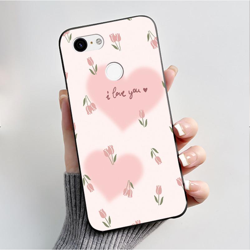 For Google Pixel 3 XL Case Black Bumper Soft TPU Silicone Cover for Pixel 3 XL Phone Cases Pixel3 3XL Butterfly Flower Capa