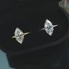 925 Silver Marquise Diamond Ring For Women 14mm Fashion Wedding Band Elegant Bridal Jewelry