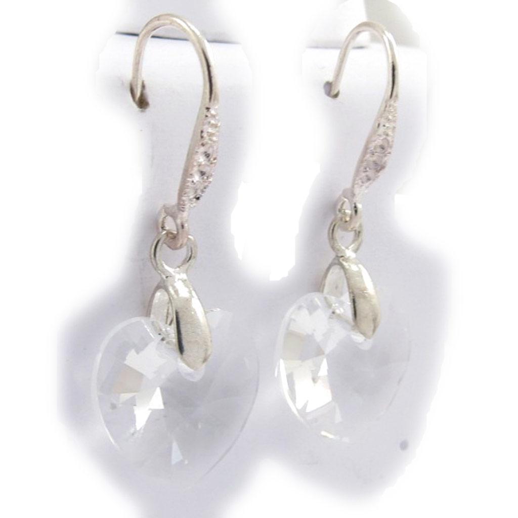 Les Trésors De Lily [K1092] - Crystal White 'Mineralia' Designer Earrings