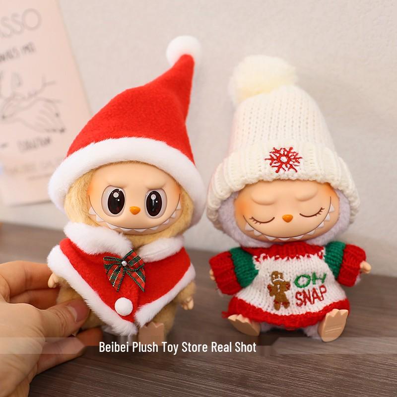 Labubu Dockkläder: En tredjedel Baby Jul Ren Snögubbe Kappa, Nyår Sitt Sitt Fest Outfit.