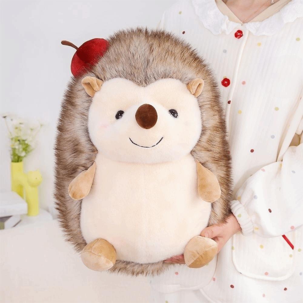Lifelike Hedgehog Plush Toy Fluffy Hedgehog Plushie New Hedgehog Stuffed Doll Xmas Gift