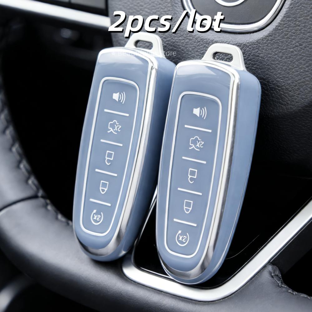 2pcs/lot Key FOB Cover Case Shell for Ford Escape Focus C Max Kuga Edge Explorer Taurus Car Key Case Covers