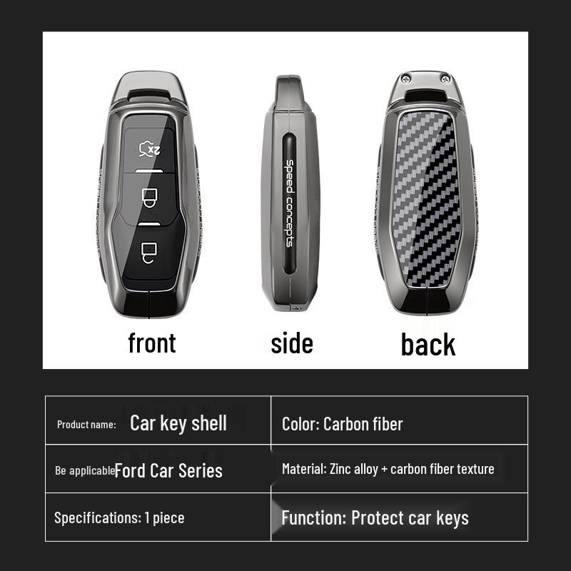 Metal Buckle Key Case for Ford Edge L23, Mondeo, and Explorer Models