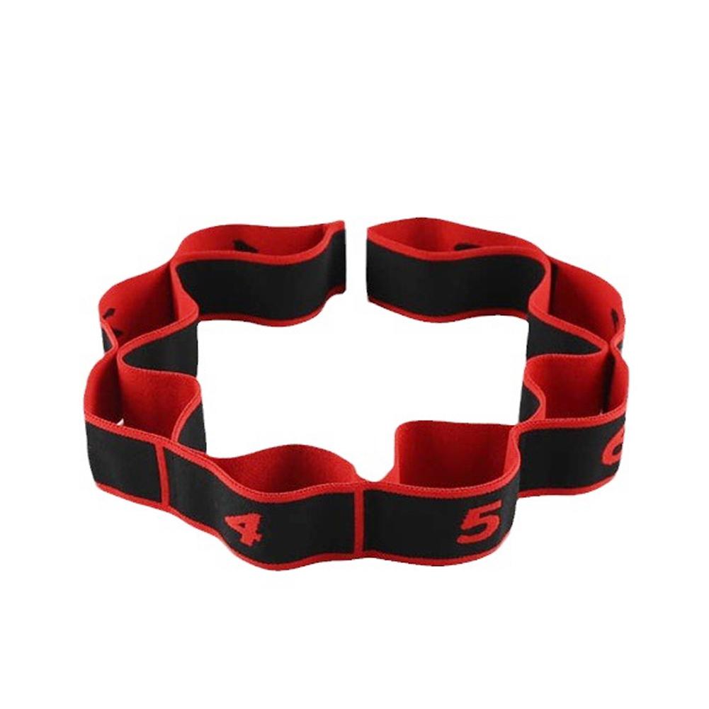 Adult Yoga Stretch Resistance Bands High Elasticity 9-Section Belt Yoga Assisted Stretching Belt Dancing Fitness Training Straps