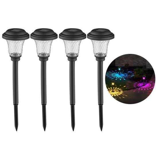 

2/4/6 шт. Солнечные садовые фонари IP44 Водонепроницаемые Автоматическое включение/выключение Энергоэффективные Сверхяркие светодиодные газонные фонари Фонари для дорожек 4pcs разноцветный