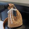 Fashion Crochet Straw Bag for Women Raffia Woven Tote Handbag New Hollow Clutch Beach Bag for Vacation Casual Totes CLE