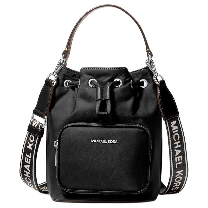 MICHAEL KORS Khai Khai Logo Nylon Bucket Bag Handbag Small Women s Black чёрный