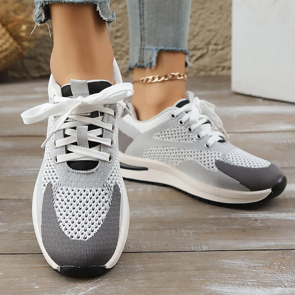 

Fashion Women s Sports Shoes Soft Women Casual Shoes Lightweight Comfortable Women s Running Shoes 2025 Hot Sell Womens Sneakers 36 сірий колір