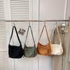 Solid Color Large Capacity Tote Bag Women's Shoulder Bag Commuter Lightweight Crossbody Bag