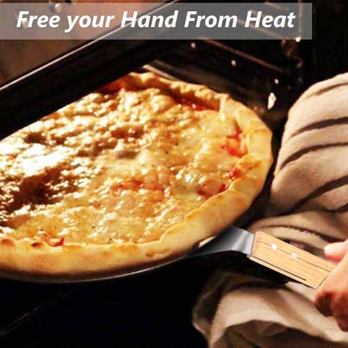 Culturaltu Stainless Steel Pizza Peel, Baking Shovel for Pizza Pans, Cakes, Pies, and Pastries (58*25.3cm)