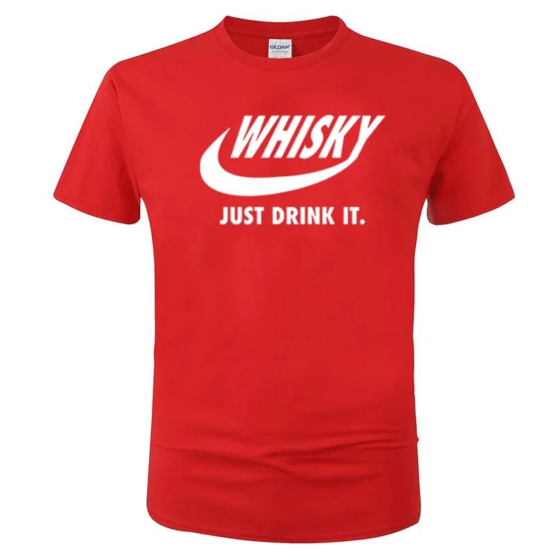 Summer Novelty Drink Whisky T Shirt Unisex Short Sleeve Fashion Hip Hop Cotton Crewneck Big Size Whiskey Print Unisex Tee Tops