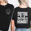 Everything Hurts and Im Hungry T Shirt Funny Workout Gym Lover Tshirt Cotton Summer Top Female Clothing Womens Tops Tee