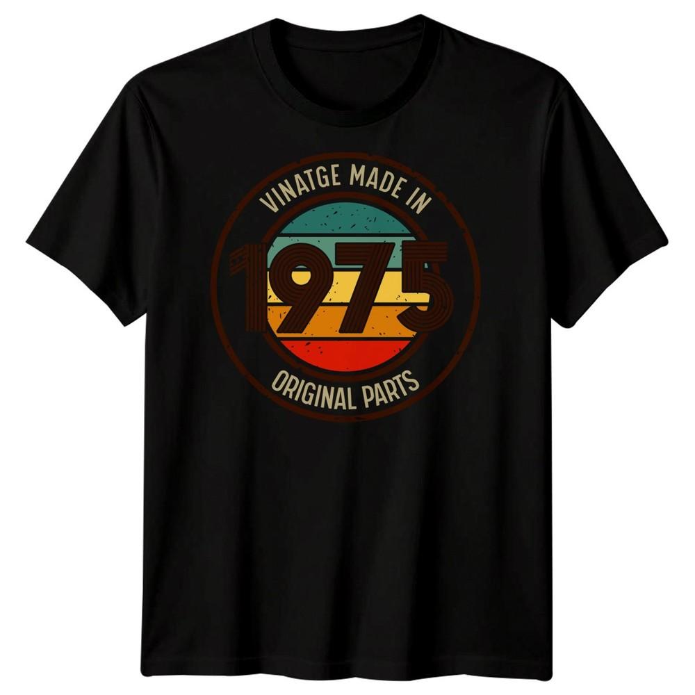 

Vintage Made In 1975 Original Parts 50th Birthday Gift Mens T-Shirt S