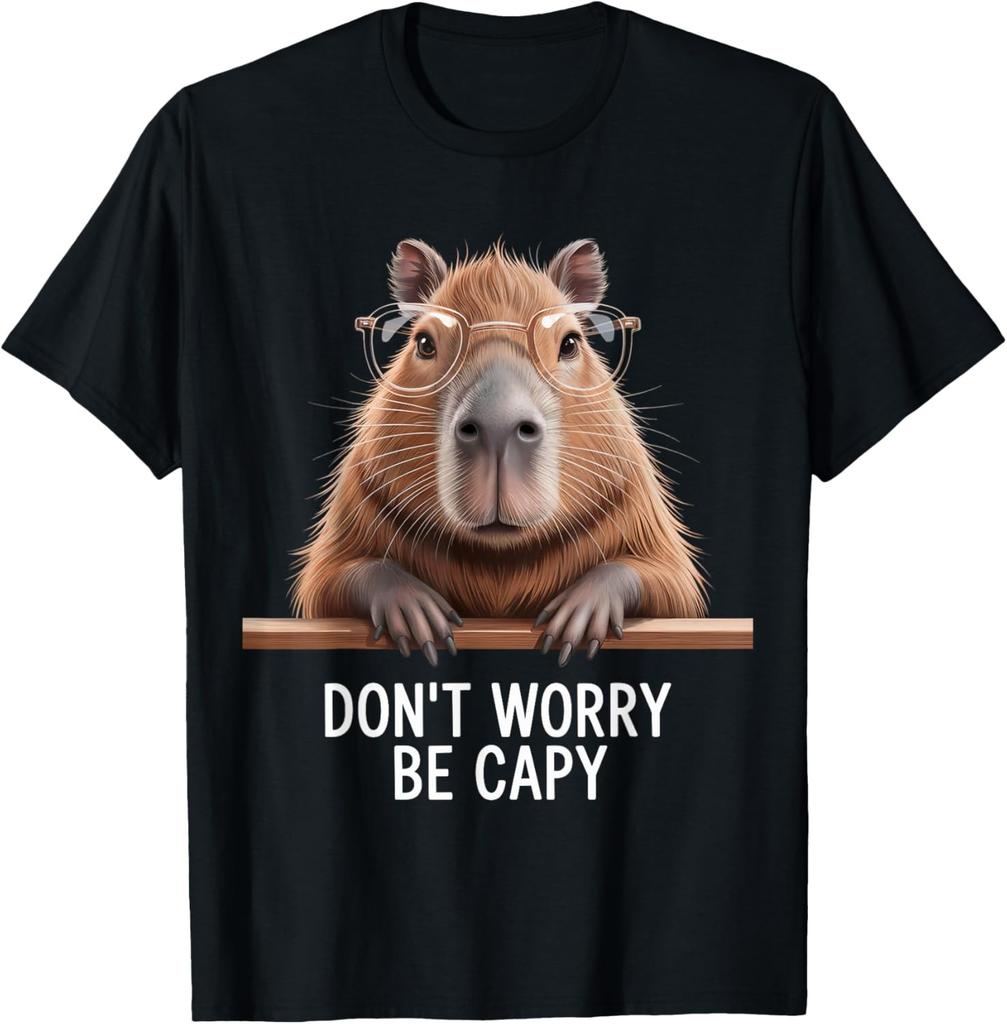 Capybara Don't Worry Be Capy Kids Adults T-Shirt
