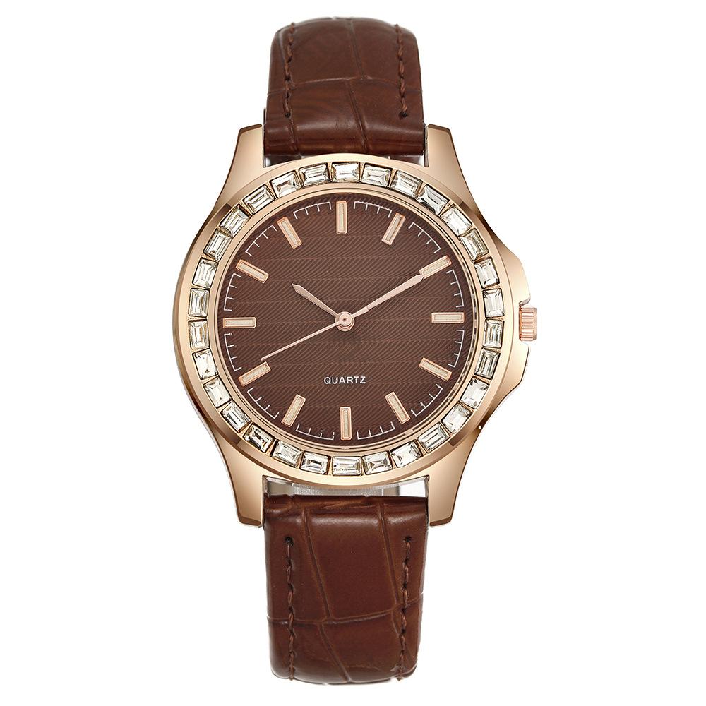 Fashion Pointer Diamond Light Luxury Ladies Casual Belt Quartz Watch
