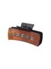Sunflower Leather Hairpin with English Letter Clip for Women