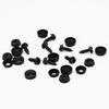 24 Pcs Rustproof License Plate Screws with Caps Black Stainless Steel Securing License Plate Bolts Fasteners Kit On Car Motorcycle Trucks