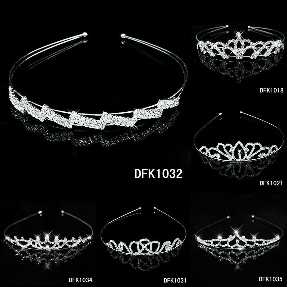 Jewelry Women Girls Flower Crystal Wave Headband Pearl Crown Hair Band