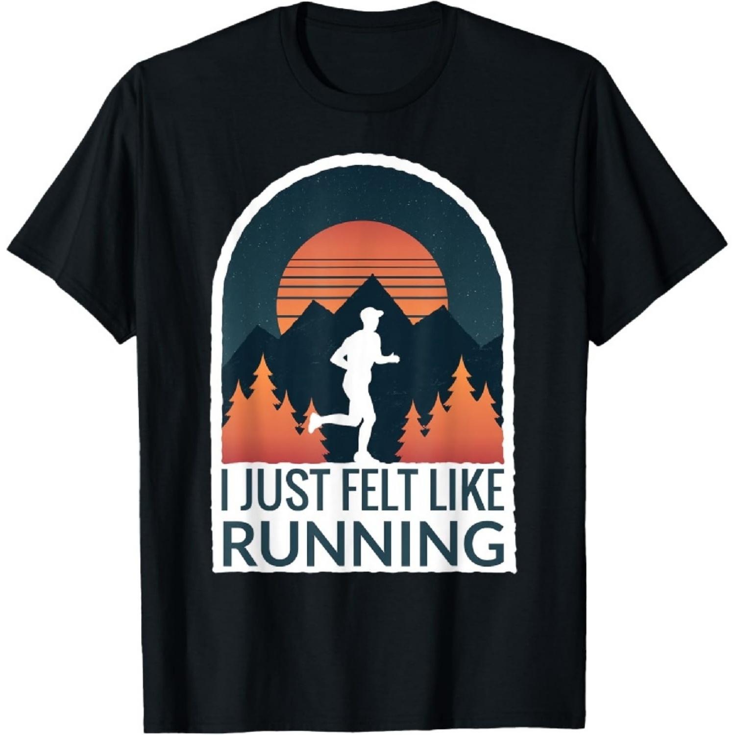 

I Just Felt Like Running I Marathon Gump Jog T-Shirt XXXXXL чёрный