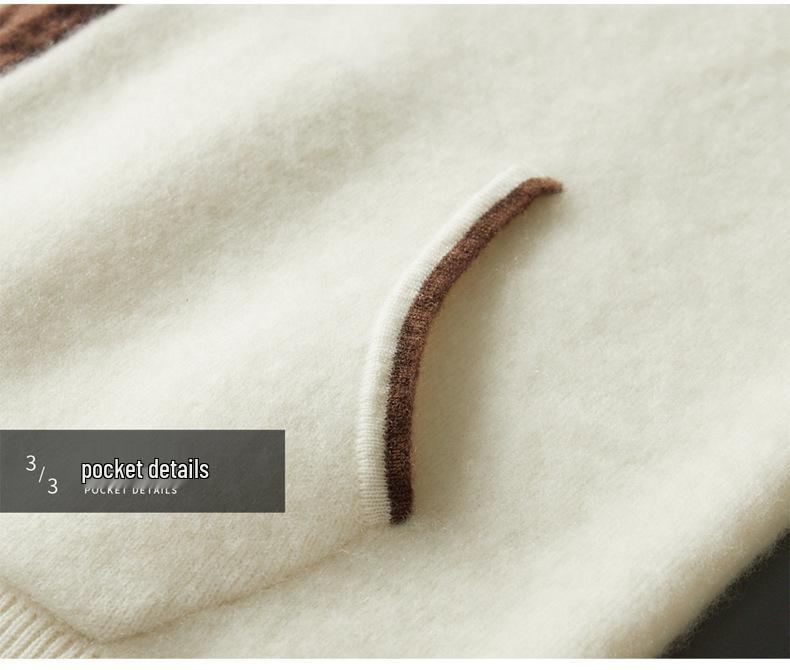Men's Autumn/Winter Cashmere Knit Hoodie: Casual Zipper Cardigan